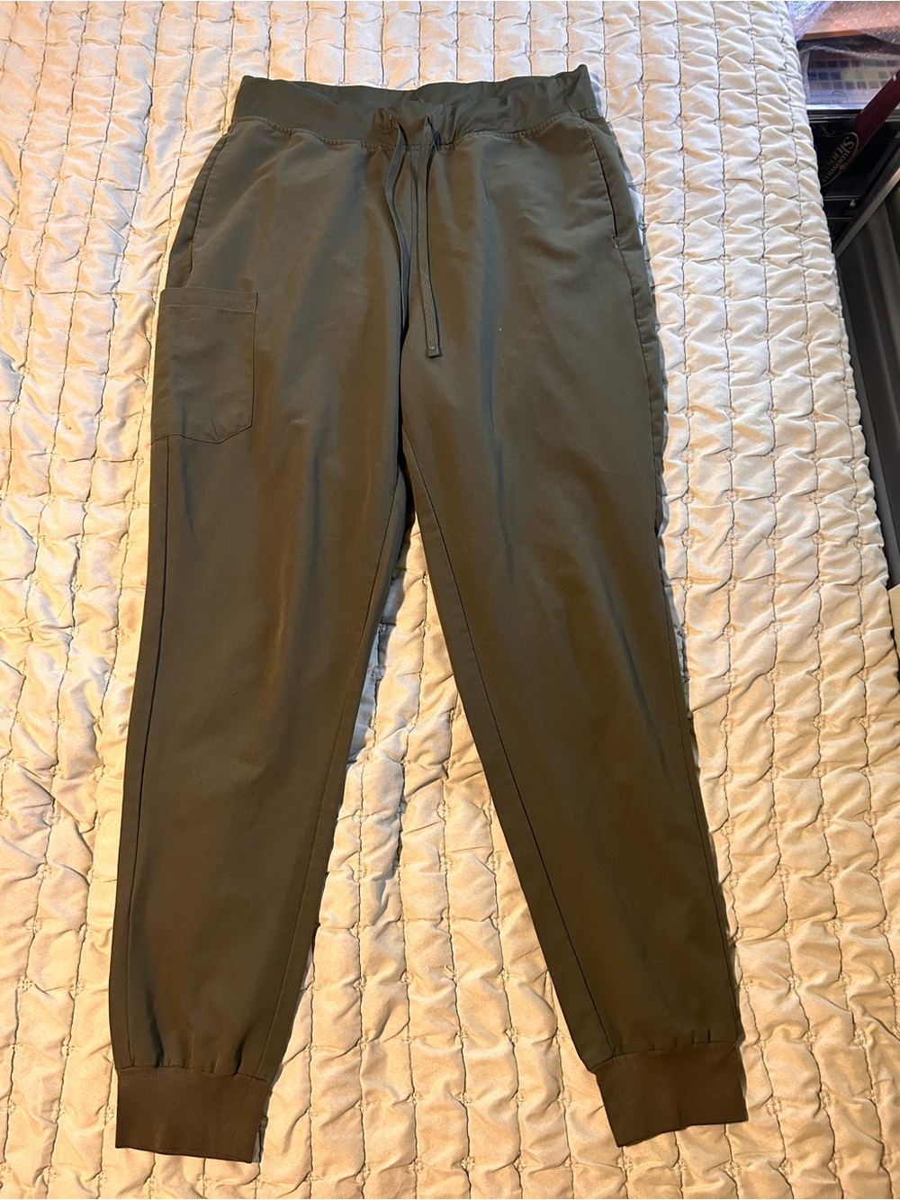 Olive green scrub pants
